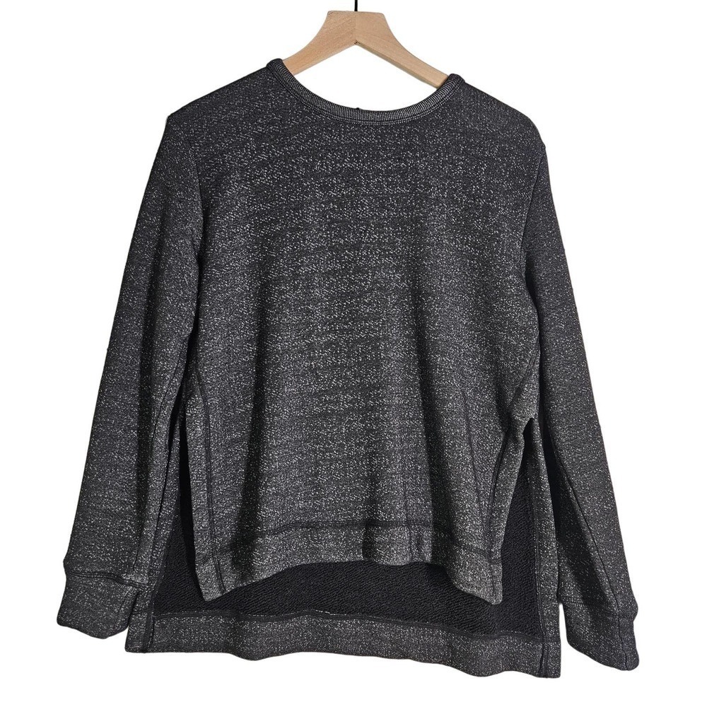 Vimmia Side Slit Sweatshirt Sz M Charcoal Grey Black‎ Pullover